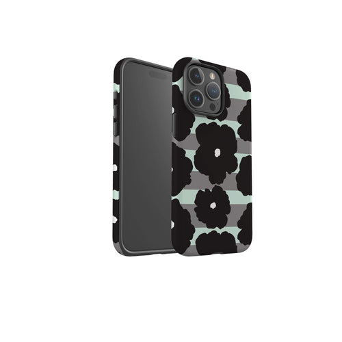 Bold Floral Black — Tough Case for iPhone — Finnaij