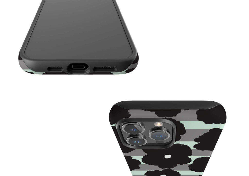Bold Floral Black Tough Case for iPhone — Finnaij