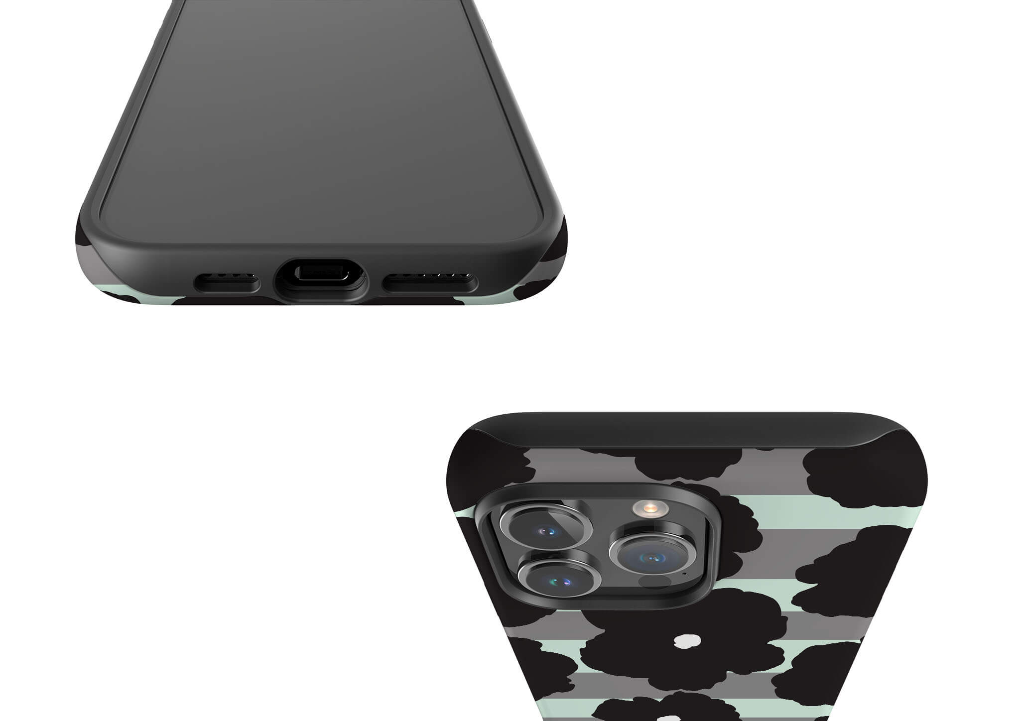 Bold Floral Black Tough Case for iPhone — Finnaij