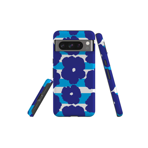 Bold Floral Blue — Tough Case for Google — Three Quarter — Finnaij