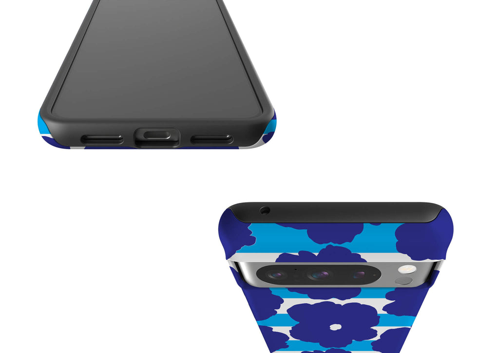 Bold Floral Blue Tough Case for Google Pixel — Finnaij