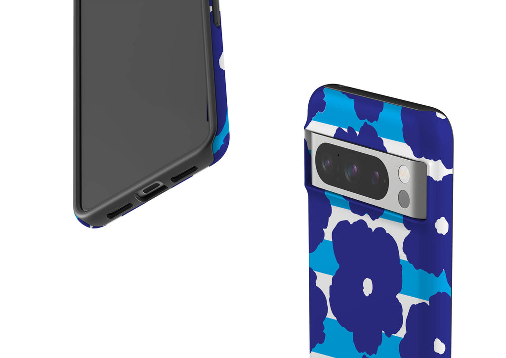 Bold Floral Blue Tough Case for Google Pixel — Finnaij