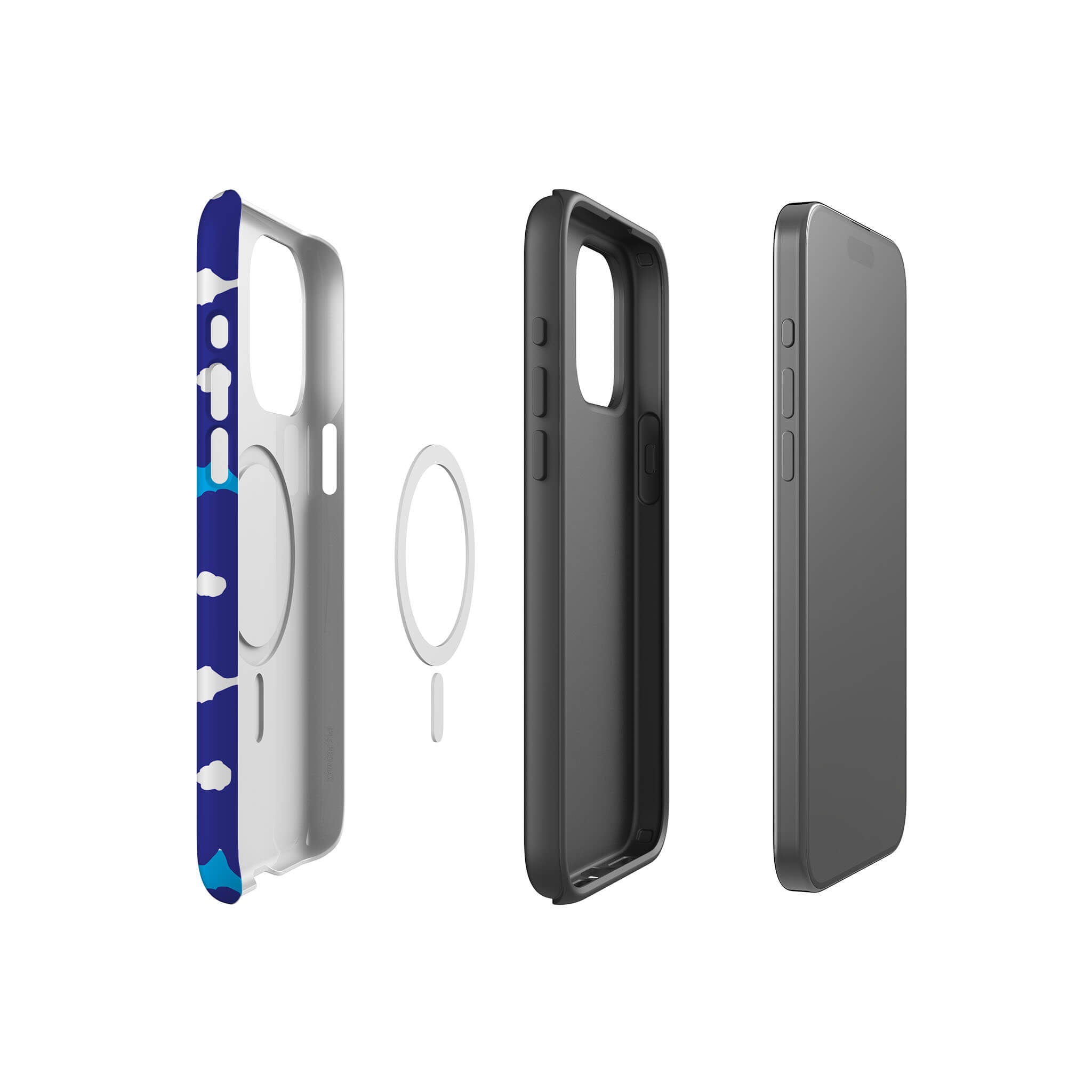 Bold Floral Blue MagSafe Tough Case for iPhone — Finnaij
