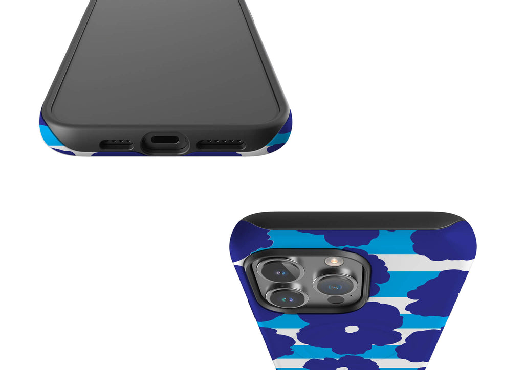 Bold Floral Blue MagSafe Tough Case for iPhone — Finnaij