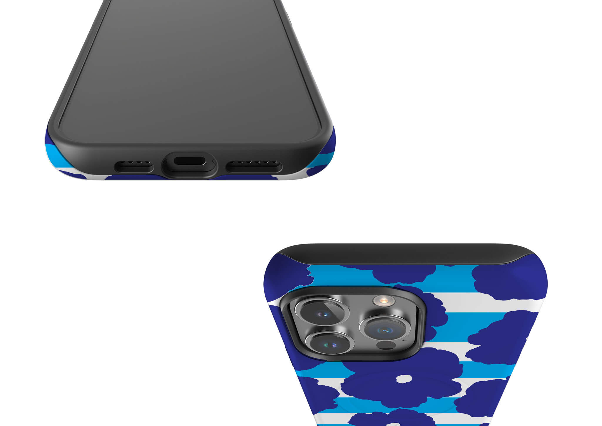 Bold Floral Blue MagSafe Tough Case for iPhone — Finnaij