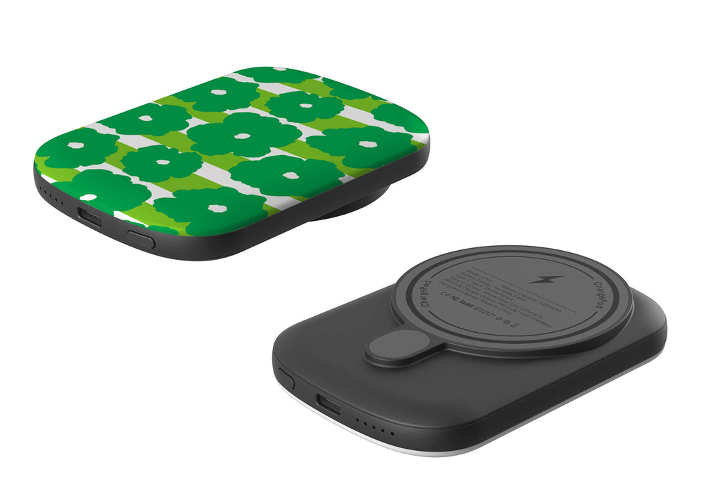 Bold Floral Green MagSafe CHARGEPOD — Finnaij