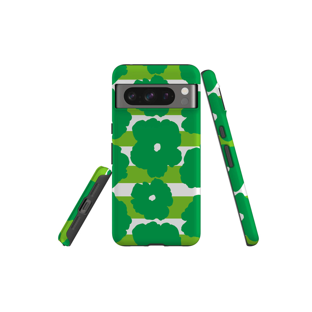 Bold Floral Green Tough Case for Google Pixel — Finnaij
