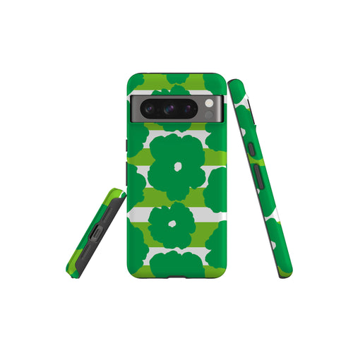 Bold Floral Green — Tough Case for Google — Three Quarter — Finnaij