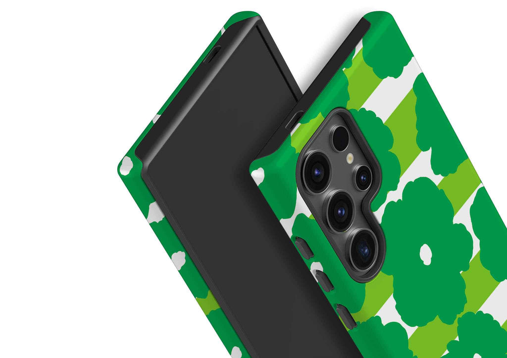Bold Floral Green Tough Case for Samsung Galaxy — View 2 — Finnaij