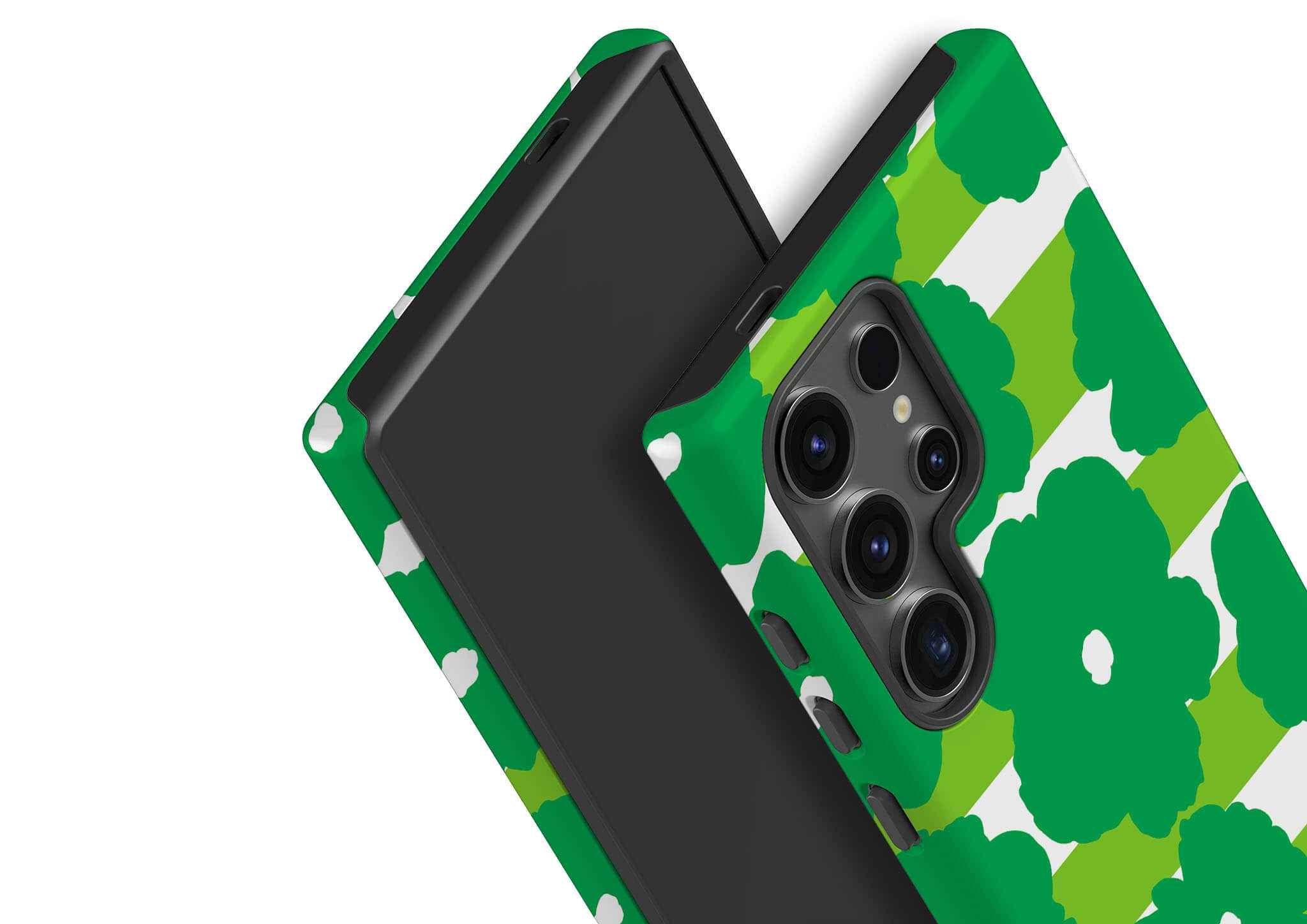Bold Floral Green Tough Case for Samsung Galaxy — View 2 — Finnaij