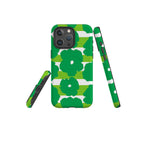 Bold Floral Green — Magsafe Tough Case for iPhone — Three Quarter — Finnaij