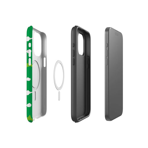 Bold Floral Green — Magsafe Tough Case for iPhone — Finnaij