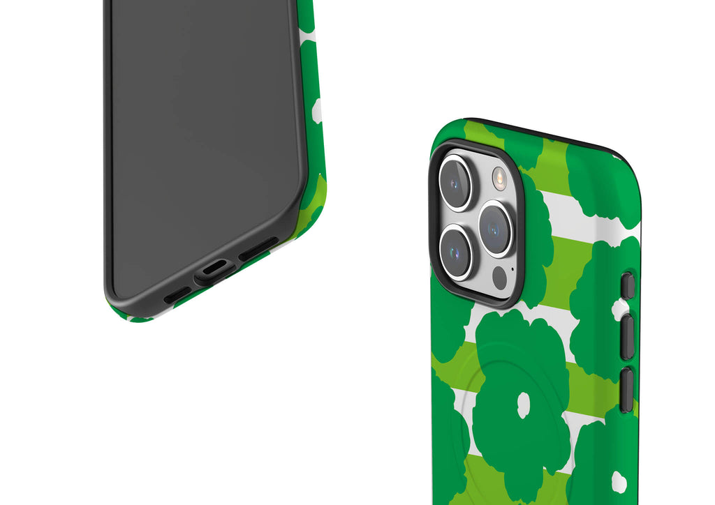 Bold Floral Green — Magsafe Tough Case for iPhone — Finnaij