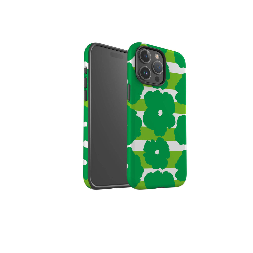 Bold Floral Green Tough Case for iPhone — Finnaij