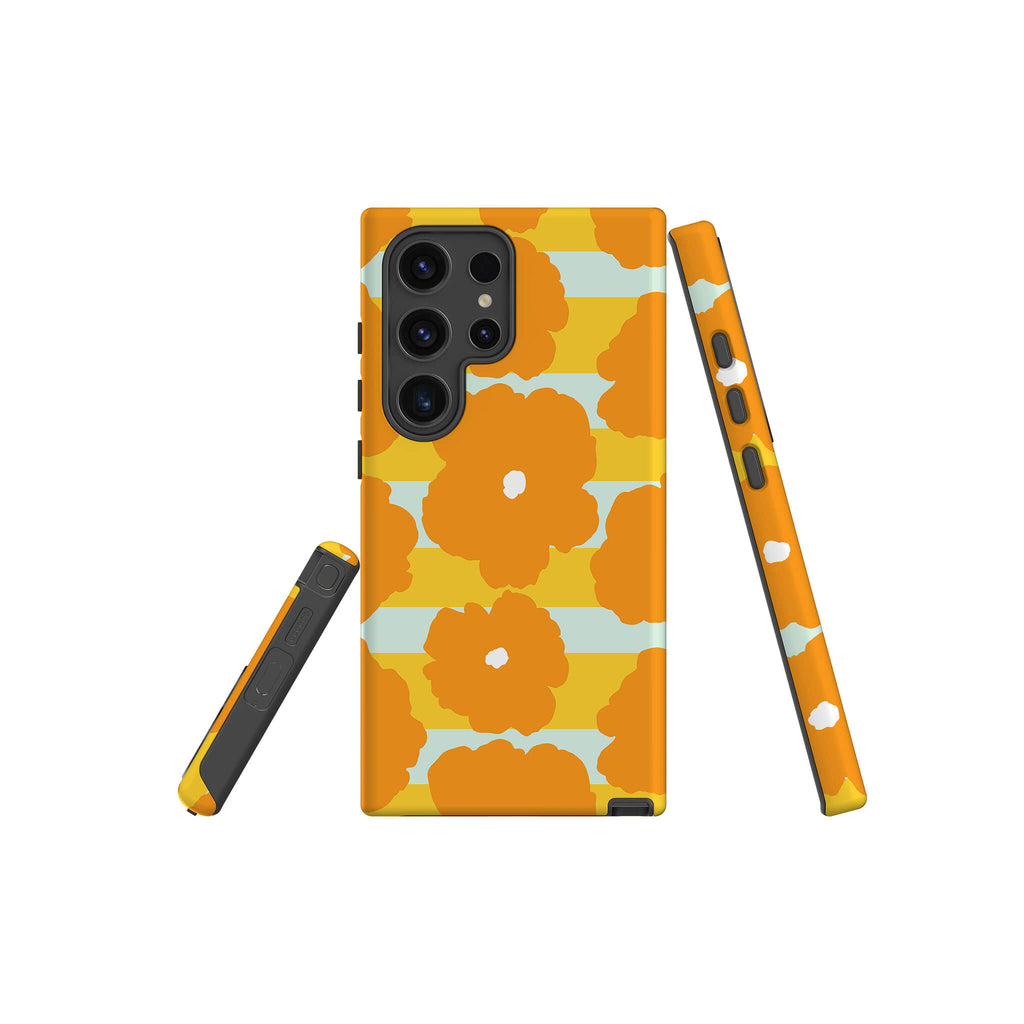 Bold Floral Orange Tough Case for Samsung Galaxy — Finnaij
