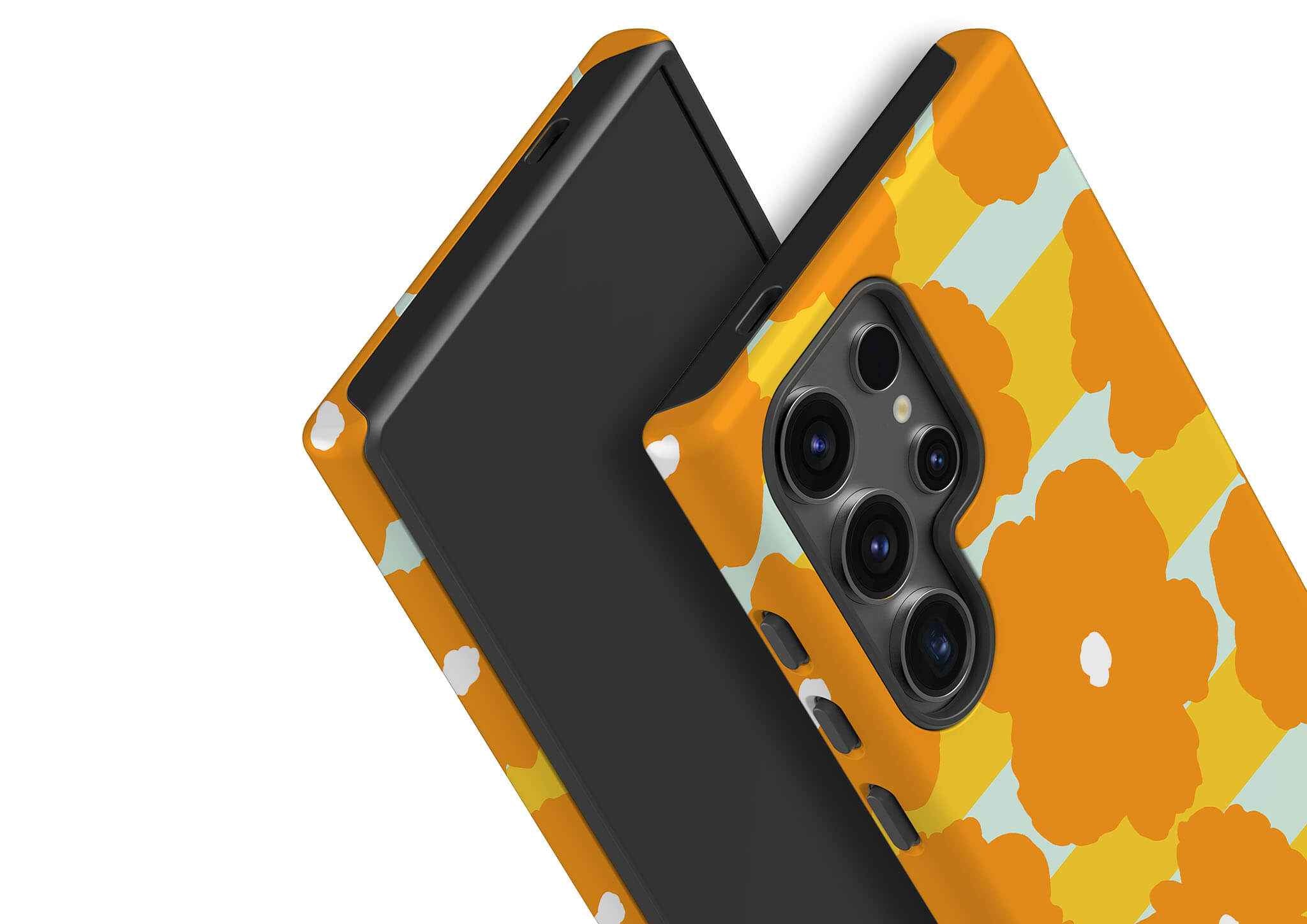 Bold Floral Orange Tough Case for Samsung Galaxy — View 2 — Finnaij
