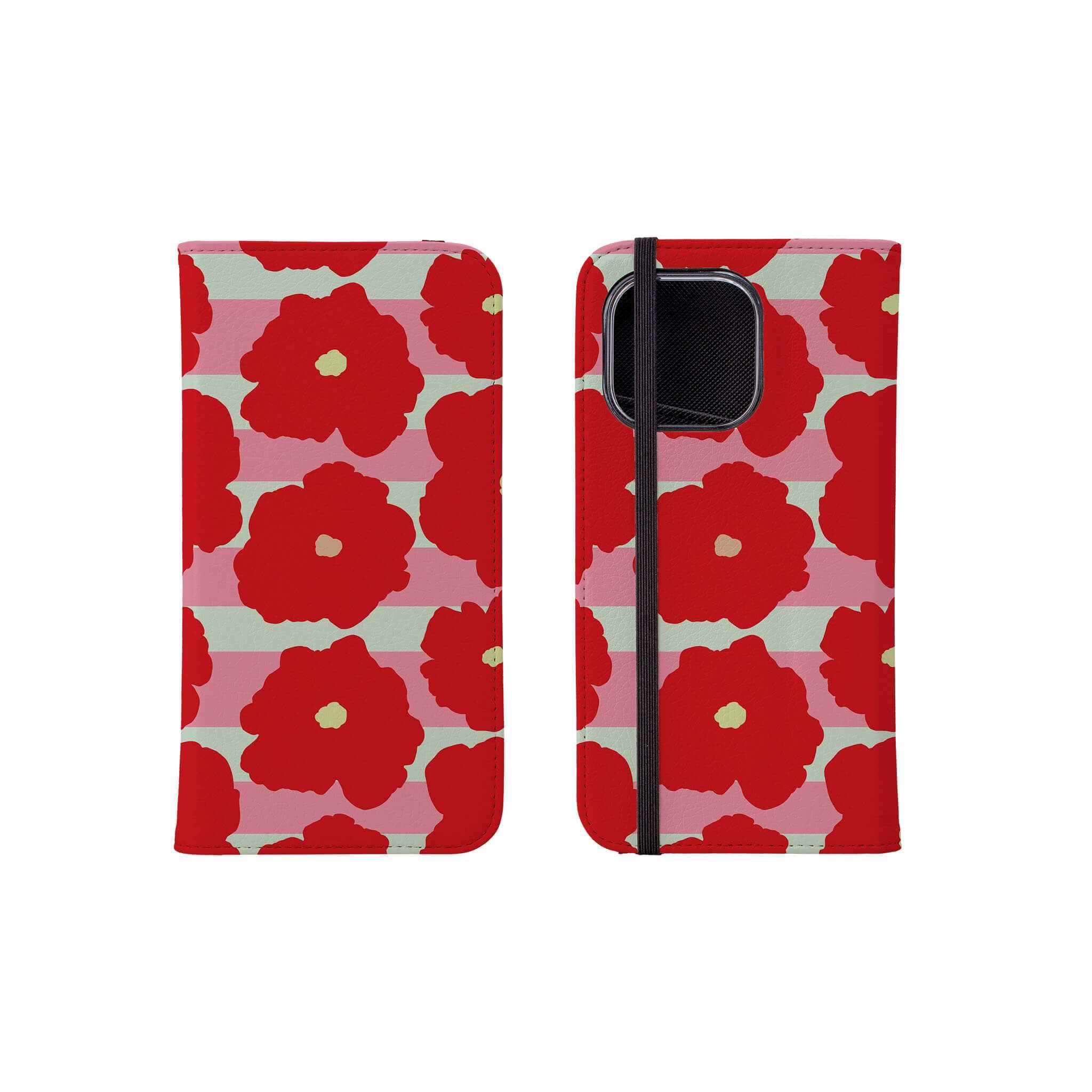 Bold Floral — Folio Wallet Case for iPhone — Finnaij