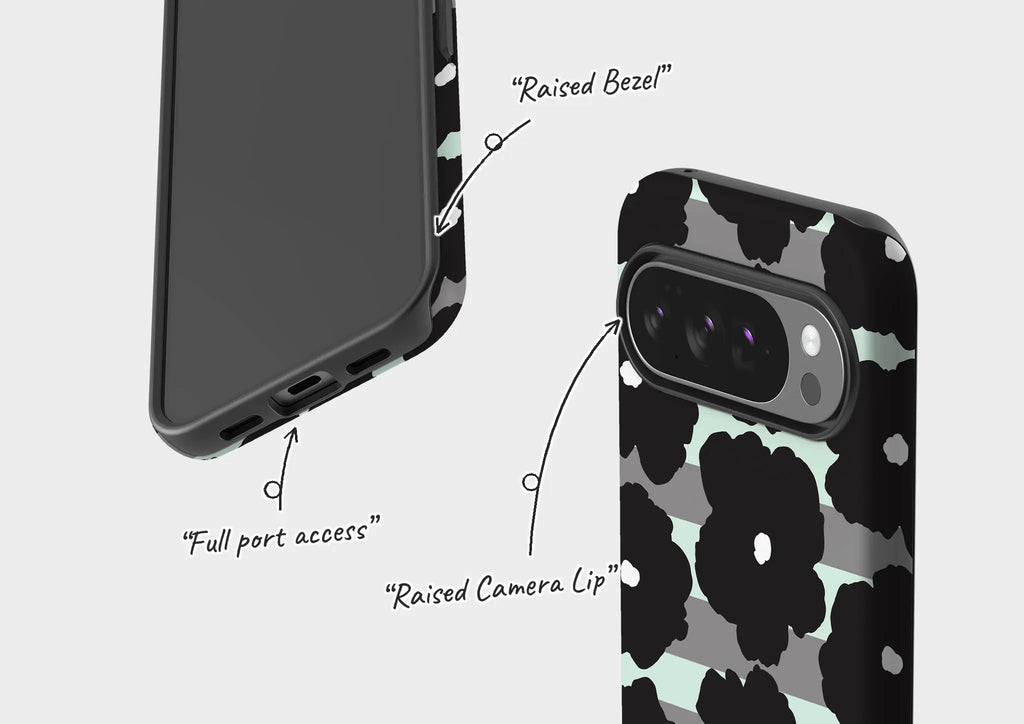 Bold Floral Black — Tough Case for Google — Finnaij