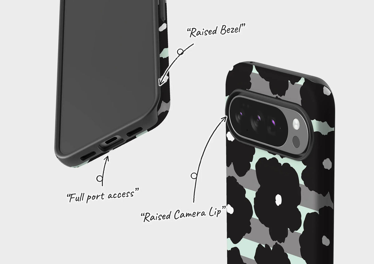 Bold Floral Black — Tough Case for Google — Finnaij