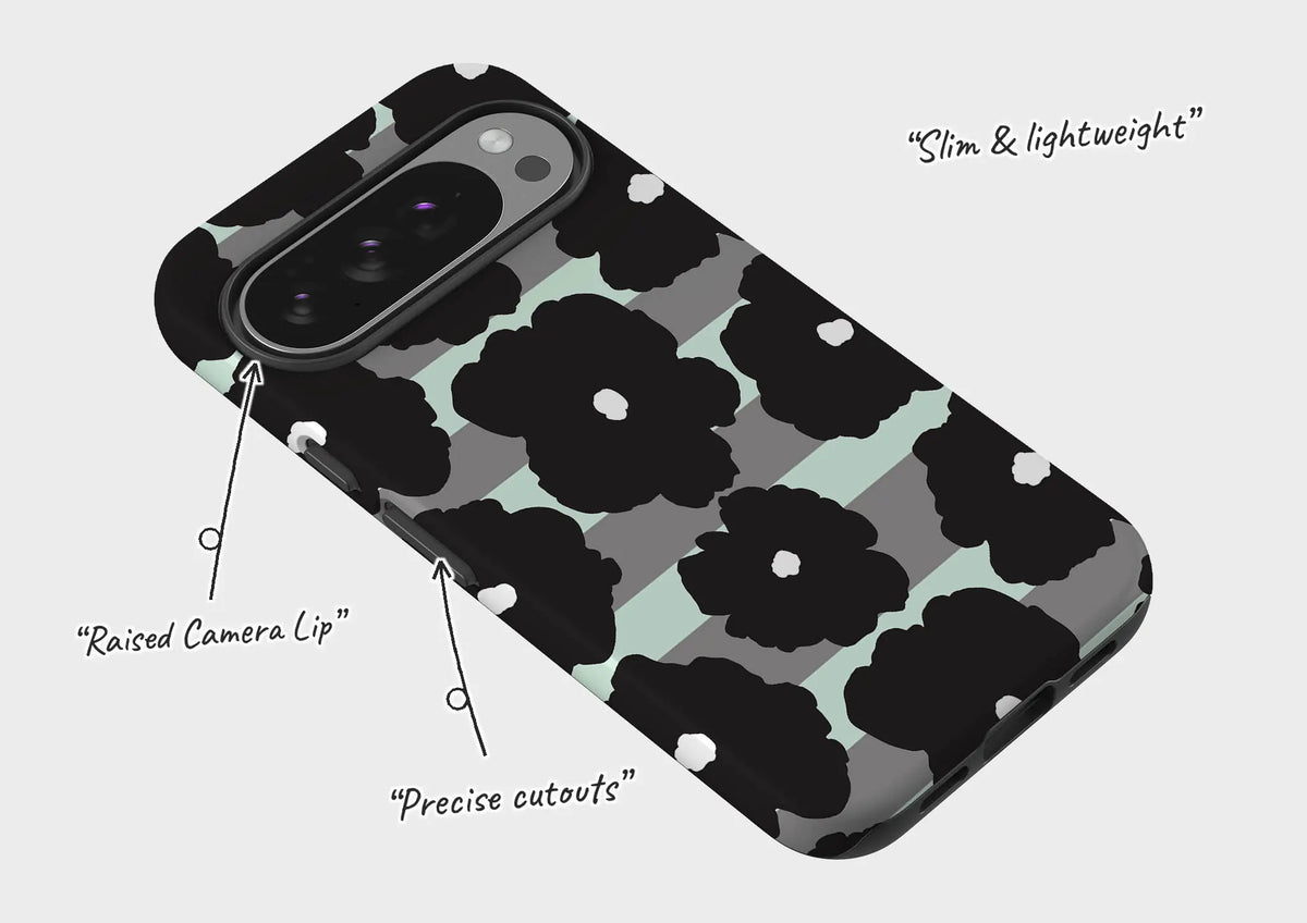 Bold Floral Black — Tough Case for Google — Finnaij