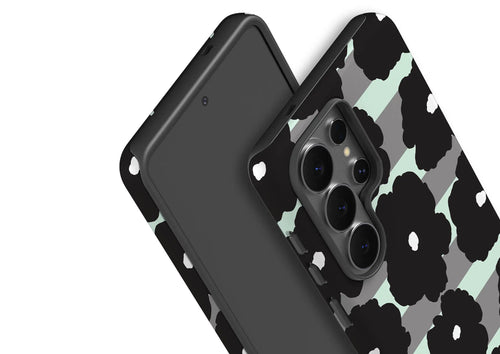Bold Floral Black — Tough Case for Samsung — Finnaij