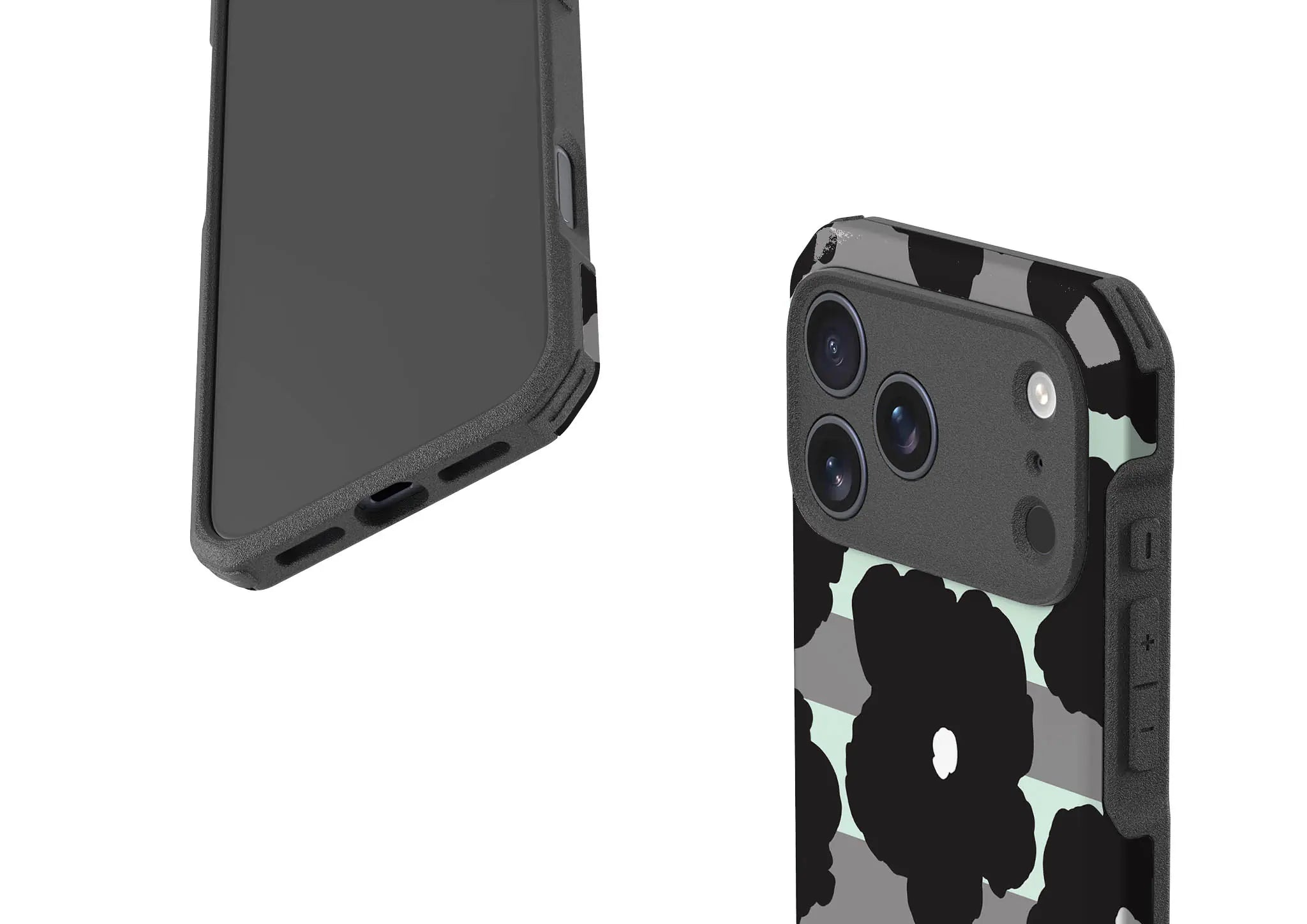 Bold Floral Black — Impact Armour MagSafe Case for iPhone — Finnaij
