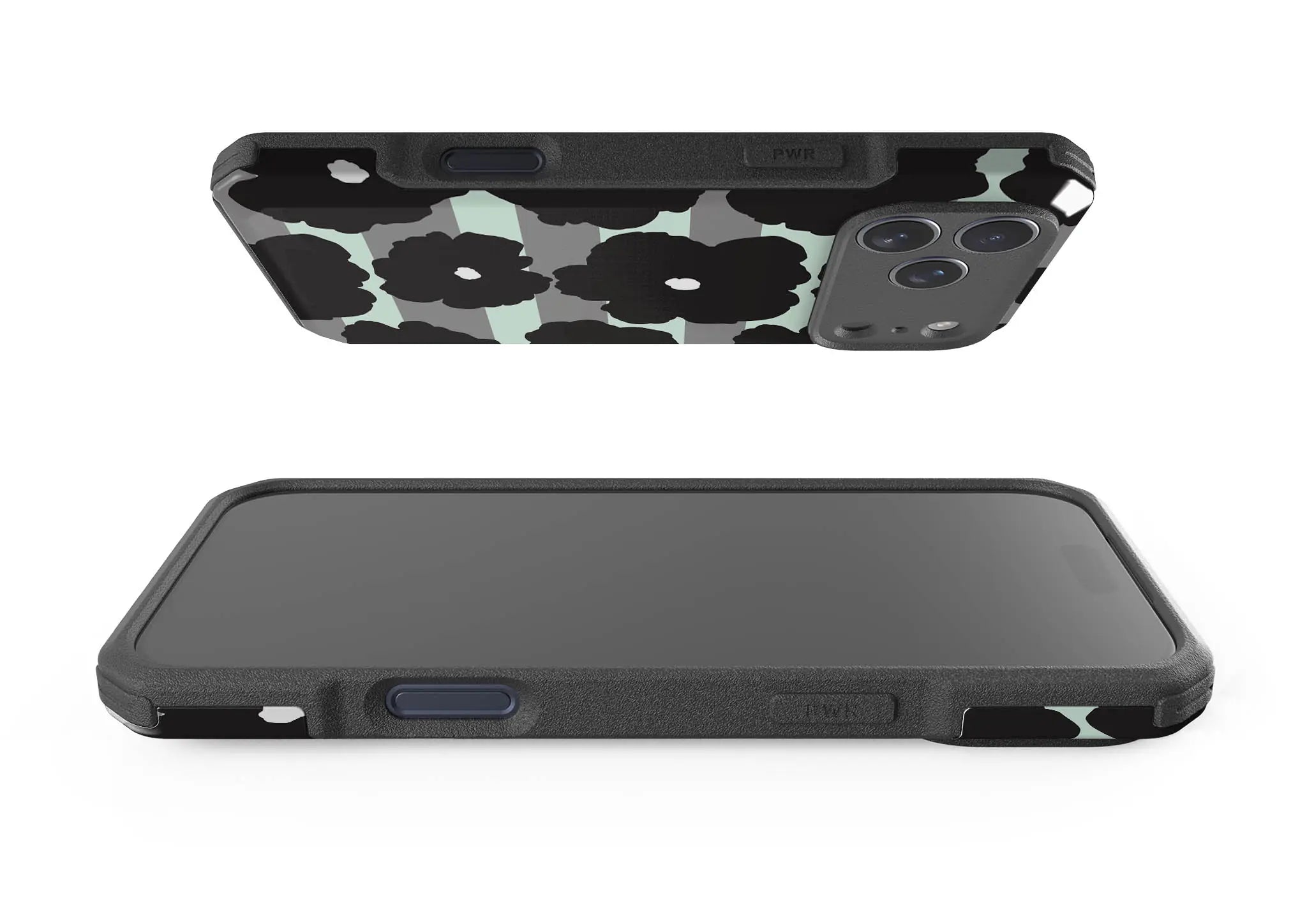 Bold Floral Black — Impact Armour MagSafe Case for iPhone — Finnaij