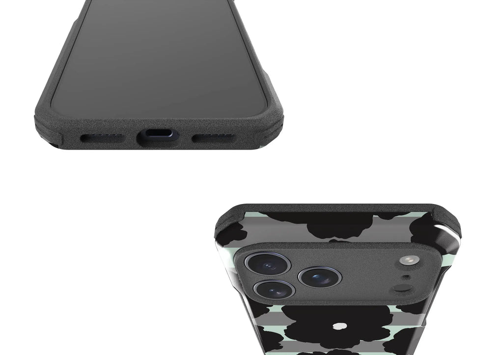 Bold Floral Black — Impact Armour MagSafe Case for iPhone — Finnaij