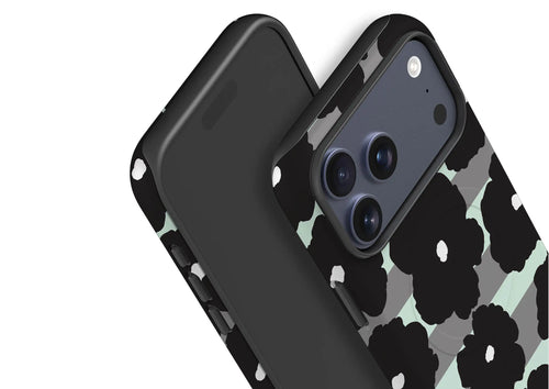 Bold Floral Black — Magsafe Tough Case for iPhone — Finnaij