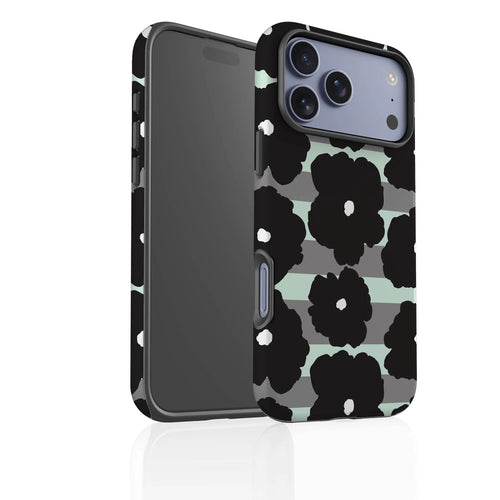 Bold Floral Black — Tough Case for iPhone — Finnaij