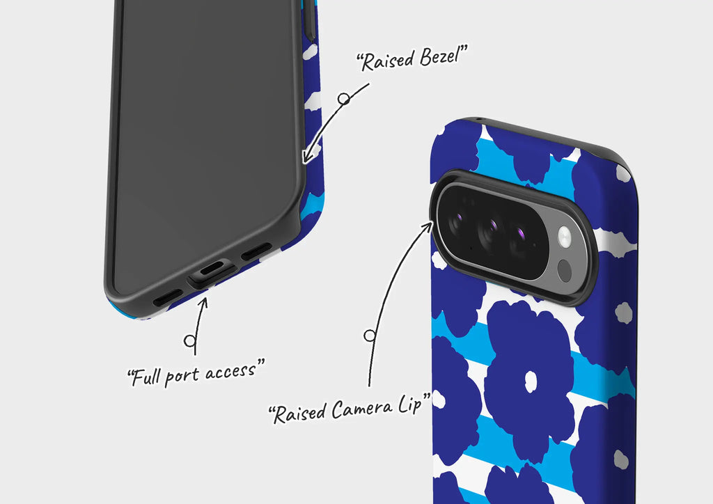 Bold Floral Blue — Tough Case for Google — Finnaij