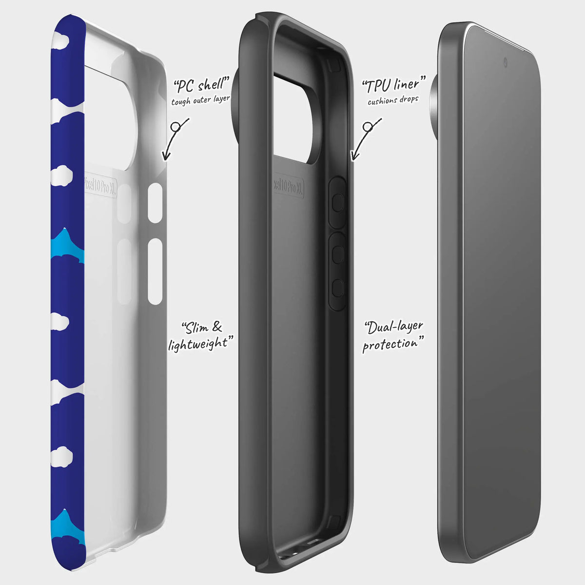 Bold Floral Blue — Tough Case for Google — Finnaij