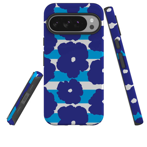 Bold Floral Blue — Tough Case for Google — Three Quarter — Finnaij