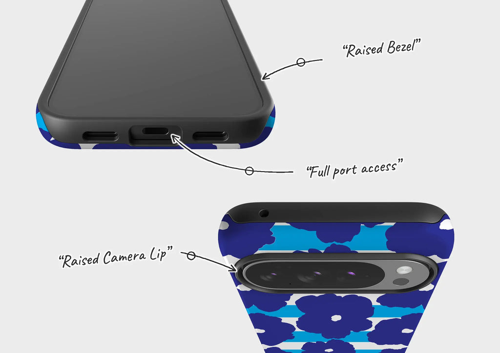 Bold Floral Blue — Tough Case for Google — Finnaij