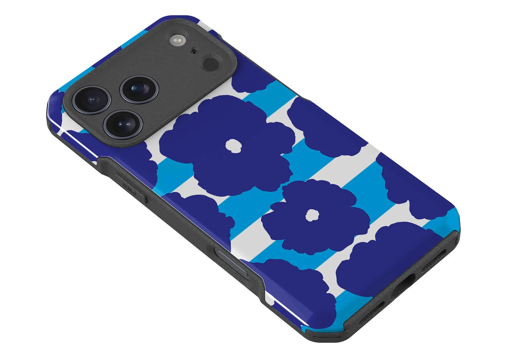 Bold Floral Blue — Impact Armour MagSafe Case for iPhone — Finnaij