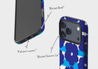 Bold Floral Blue — Magsafe Tough Case for iPhone — Finnaij