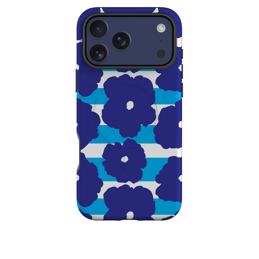 Bold Floral Blue — Magsafe Tough Case for iPhone — Finnaij