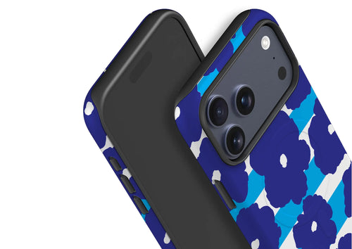 Bold Floral Blue — Magsafe Tough Case for iPhone — Finnaij
