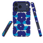 Bold Floral Blue — Tough Case for iPhone — Three Quarter — Finnaij