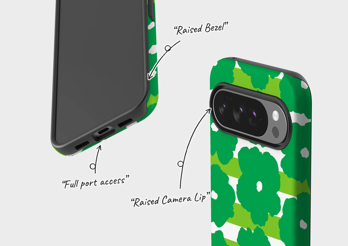 Bold Floral Green — Tough Case for Google — Finnaij