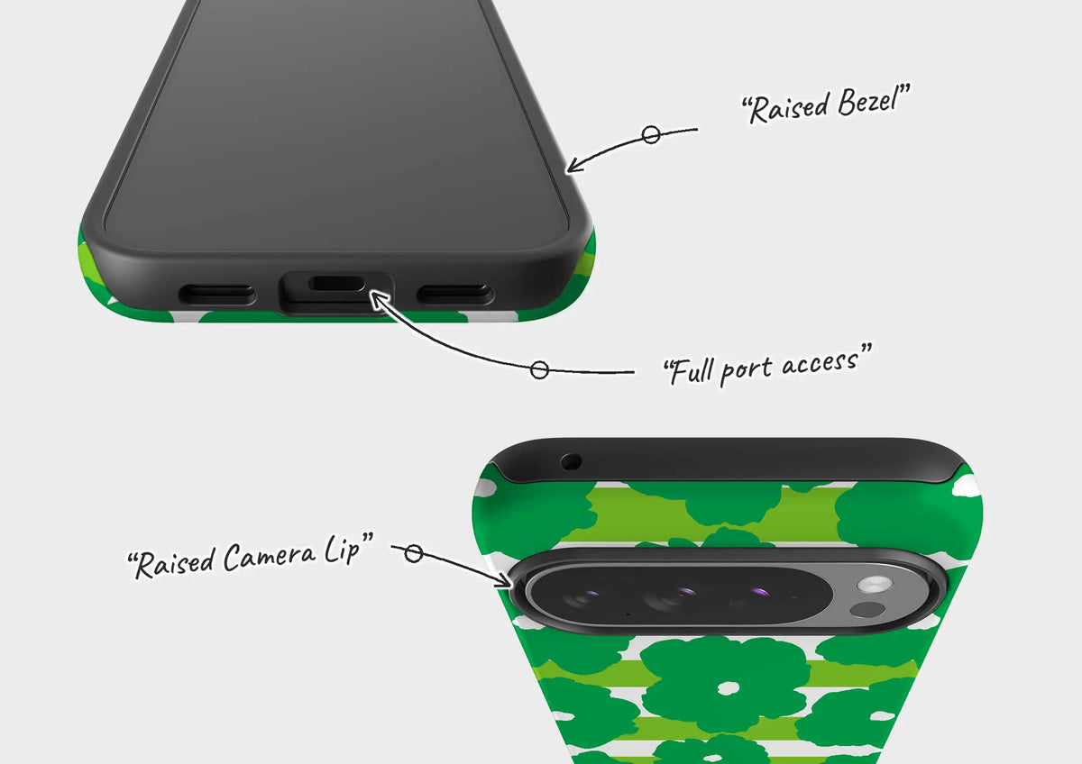 Bold Floral Green — Tough Case for Google — Finnaij