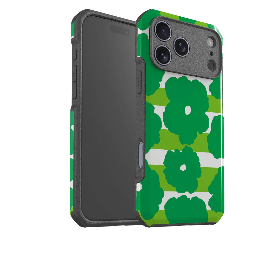 Bold Floral Green — Impact Armour MagSafe Case for iPhone — Finnaij