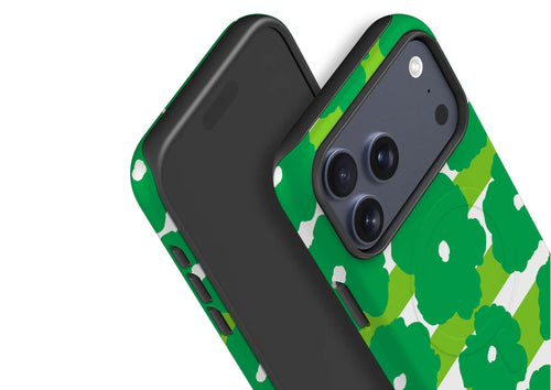 Bold Floral Green — Magsafe Tough Case for iPhone — Finnaij