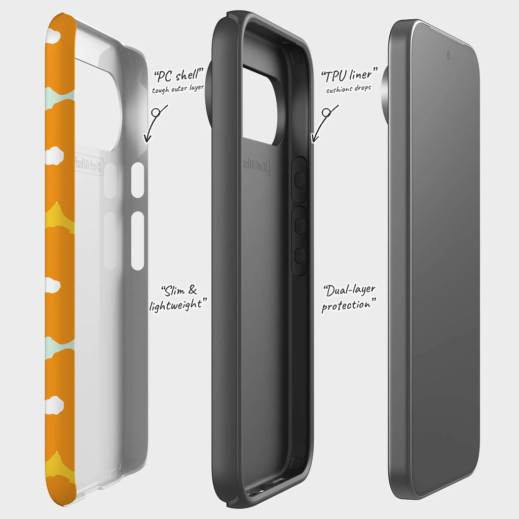 Bold Floral Orange — Tough Case for Google — Finnaij