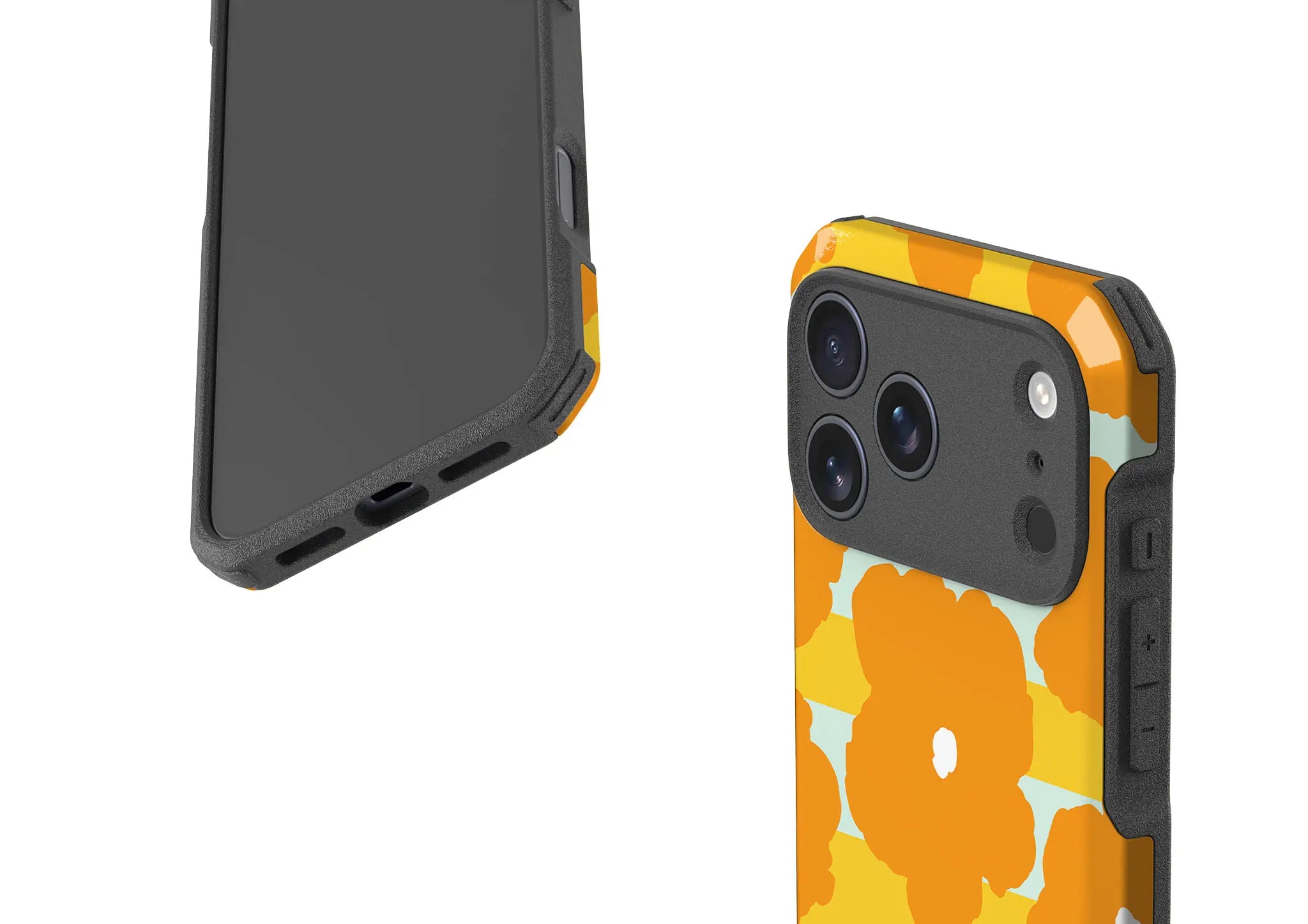 Bold Floral Orange — Impact Armour MagSafe Case for iPhone — Finnaij