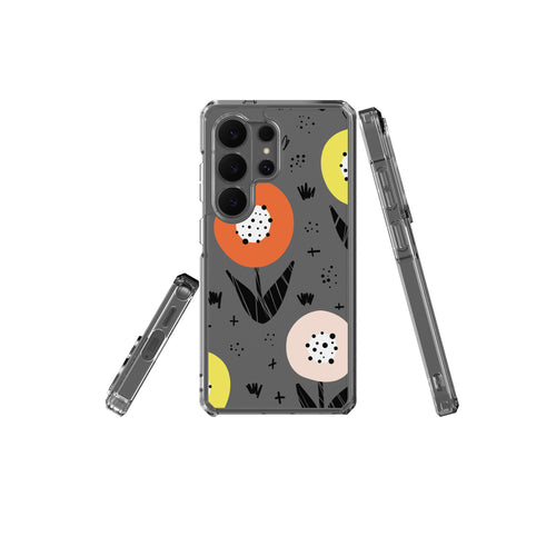 Botanical Doodle — Clear Impact Case for Samsung Galaxy — Three Quarter — Finnaij