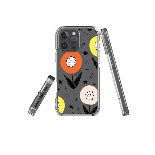 Botanical Doodle — Clear Impact Case for iPhone — Three Quarter — Finnaij