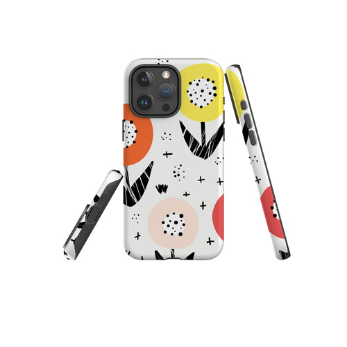 Botanical Doodle — Tough Case for iPhone — Three Quarter — Finnaij