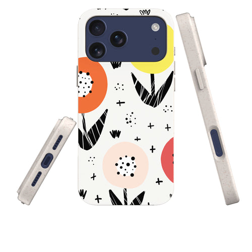 Botanical Doodle — iPhone Bio-degradable Case — Three Quarter — Finnaij