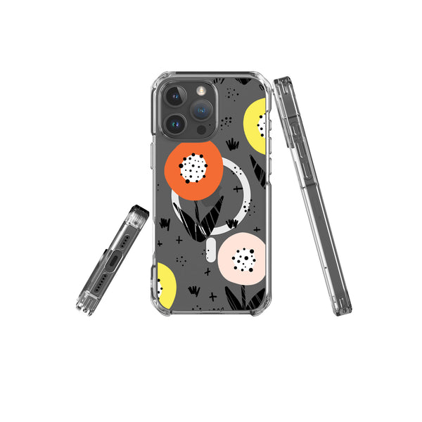 Botanical Doodle - iPhone Magsafe Clear Impact Case